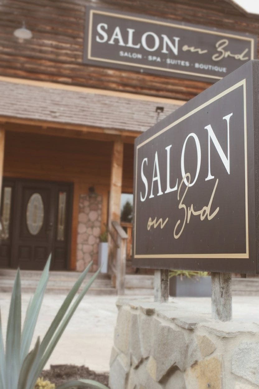 The Salon on 3rd storefront in Old Town Temecula